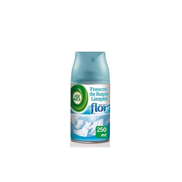 Ambientador Airwick Freshmatic Flor de ropa limpia recambio 250 ml.