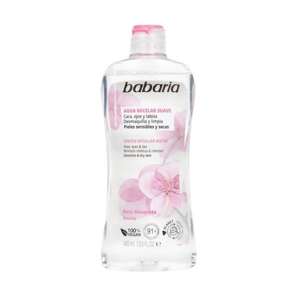 Babaria agua micelar rosa mosqueta 400ml.