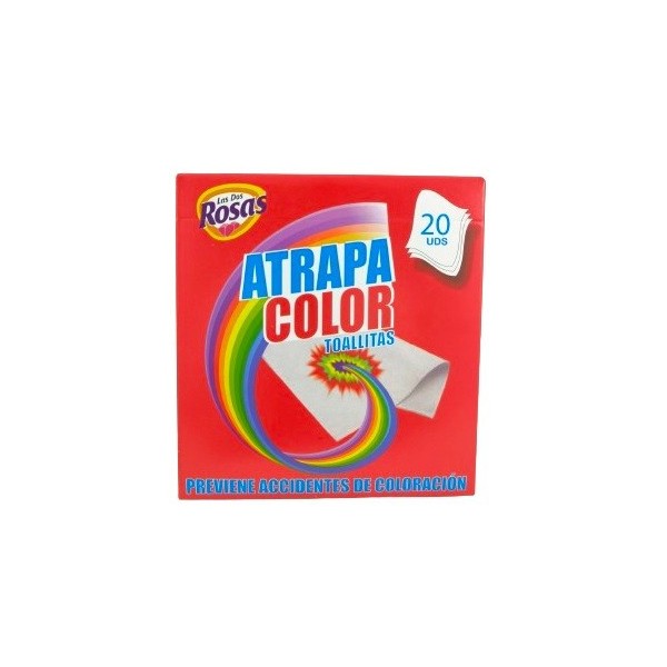 Toallitas atrapacolor Las Dos Rosas contiene 20 unidades.