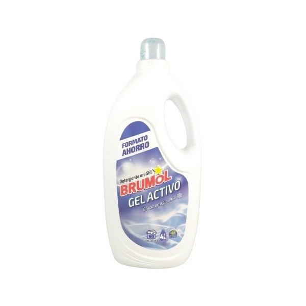 Detergente Brumol gel activo agua fria 60 lavados 4 litros