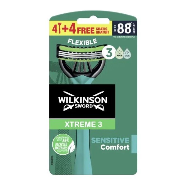Cuchillas Wilkinson sword xtreme3 sensitive 4 unidades