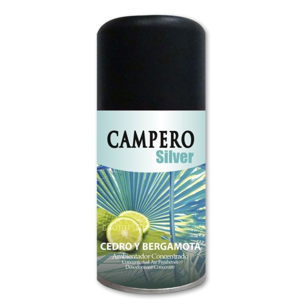 Ambientador Campero silver cedro y bergamota recambio spray 250 ml