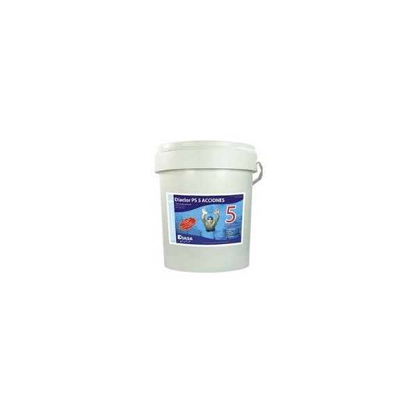 Diaclor cloro 5 acciones pastillas de 200gr. para piscina 5Kg.
