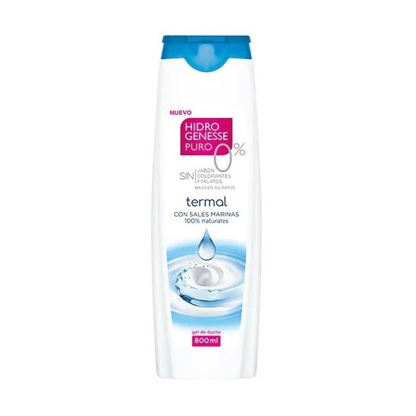 Gel de ducha Hidrogenesse Termal, contiene 800ml.