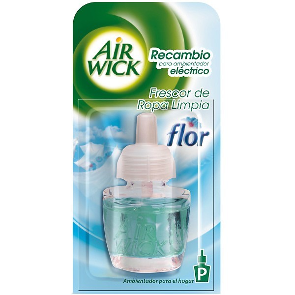 Ambientador Air wick electrico frescor de ropa limpia recambio