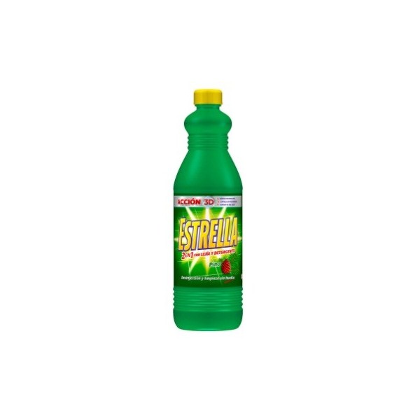 Lejia Estrella con detergente Pino elimina alérgenos 1,43 litros.