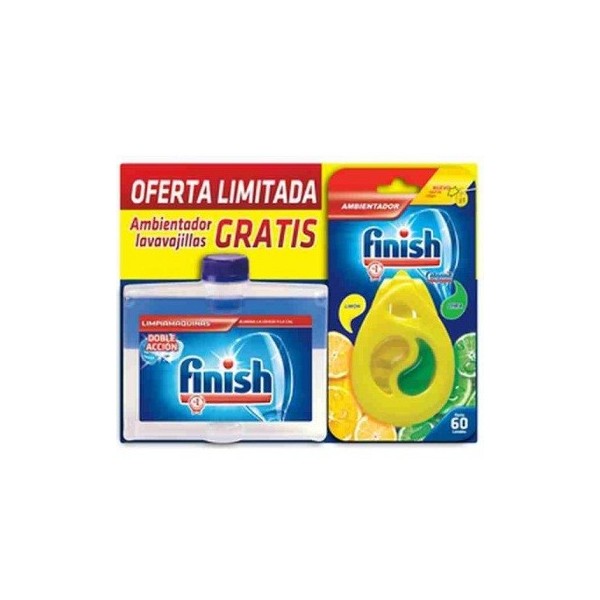 Limpia máquinas Finish 250 ml.+ambientador limón