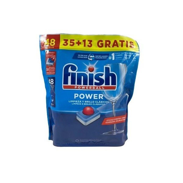 Detergente Finish Powerball 48 pastillas.