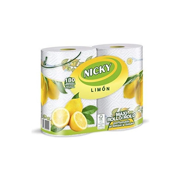 Papel Cocina Nicky Maxi Limón 2 super rollos