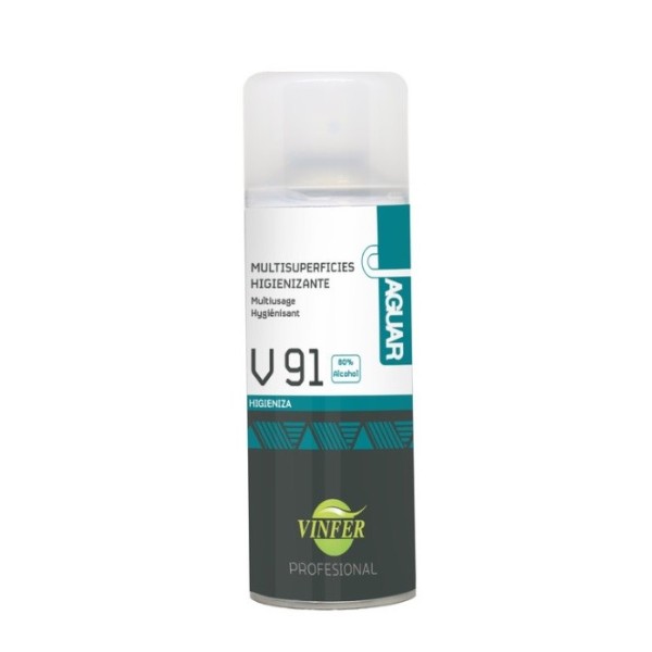 Multisuperficies higienizante Jaguar V91, contiene 400ml.