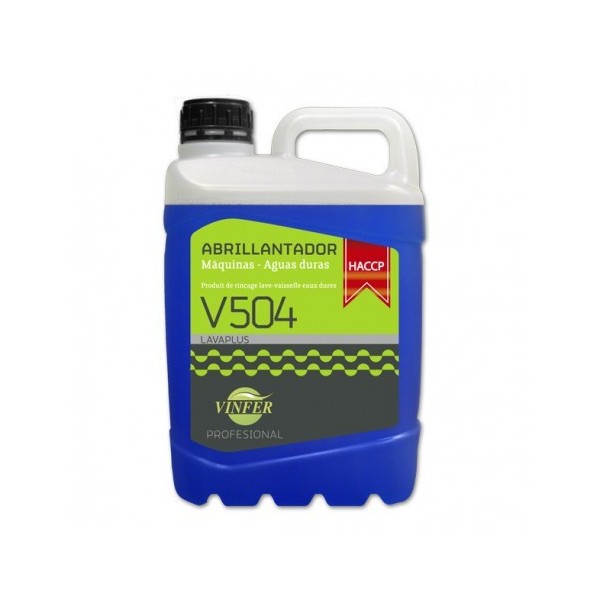 Abrillantador máquinas aguas duras(H.A.) V504 Vinfer profesional 5L