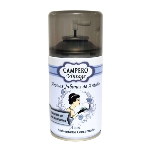 Ambientador Campero vintage azul jabones de antaño recambio spray 250 ml