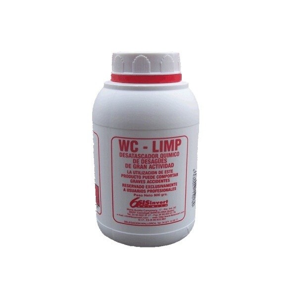 Desatascador químico WC - Limp, contiene 1/2 litro, 800 gramos
