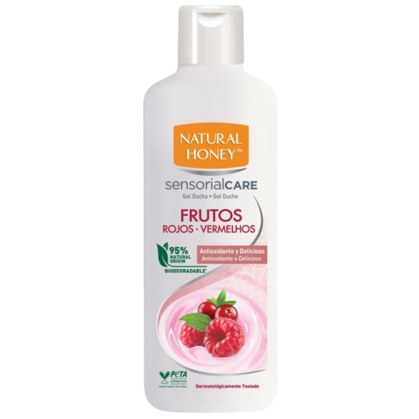 Gel ducha Natural Honey frutos rojos 600ml
