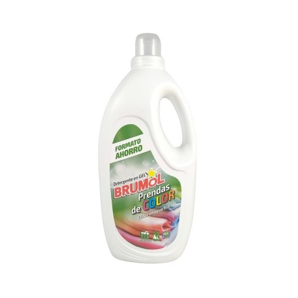 Detergente Brumol gel color a mano y maquina 60 lavados 4 litros