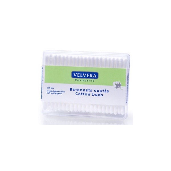 Bastoncillos para el oido Velvera Cosmetics 200 unidades.
