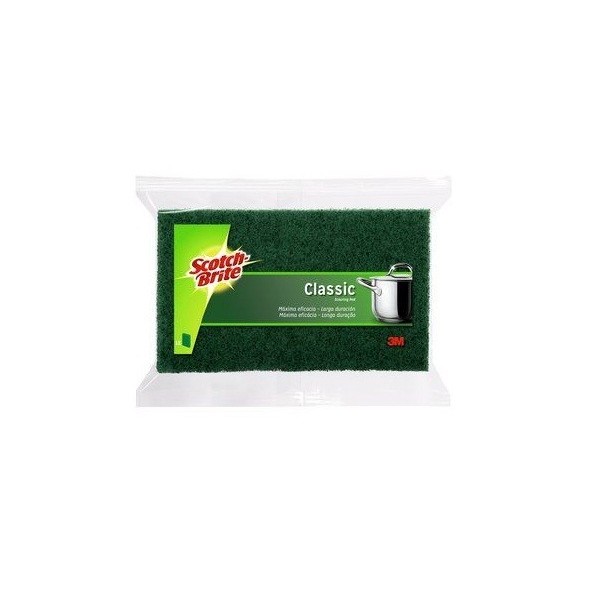Scotch-Brite estropajo verde popular classic 2+2