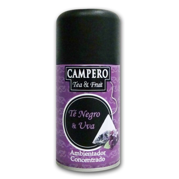 Ambientador Campero té negro & uva recambio spray 250 ml