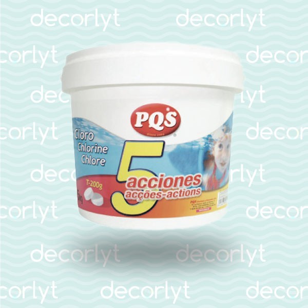 P.Q.S pastillas 5 acciones 5Kg. para piscina