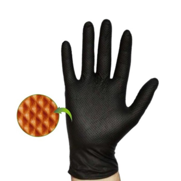 Guante nitrilo Gentle grip negro 50 unidades -M-