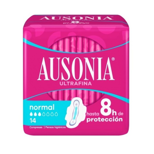 Compresa Ausonia normal con alas 14 Unidades