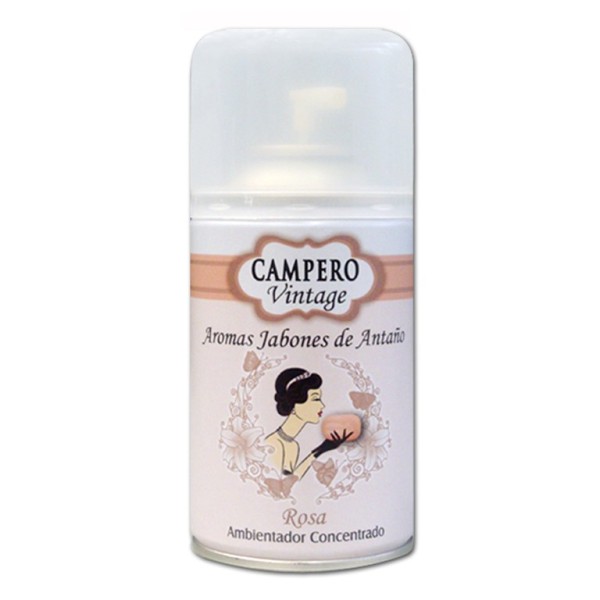 Ambientador Campero vintage rosa jabones de antaño recambio spray 250 ml
