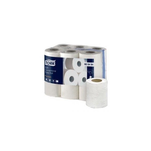 Papel higienico domestico pasta tork 12 Rollos 18 metros.