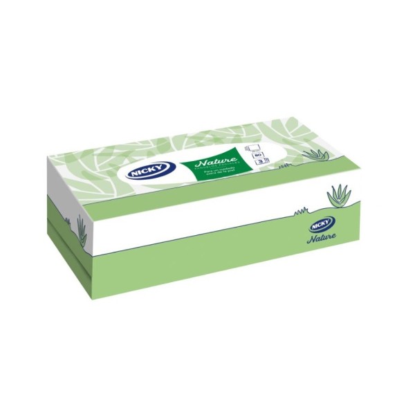 Pañuelos Nicky faciales aloe vera en caja dispensadora