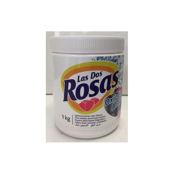 Quitamanchas Las dos rosas oxígeno activo ropa blanca 33 dosis 1 kg.