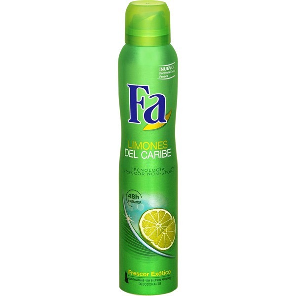 Desodorante Fa limones del caribe spray 200 ml.