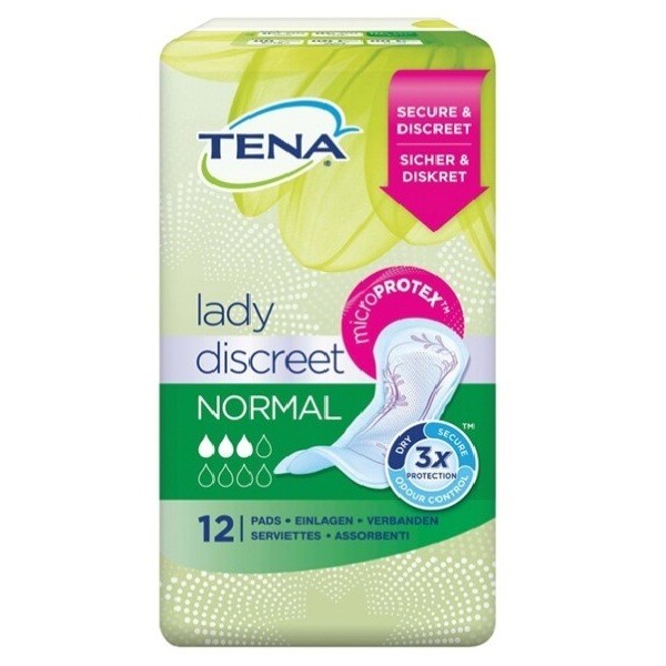 Compresa Tena Lady discreet Normal 12+3 Unidades.