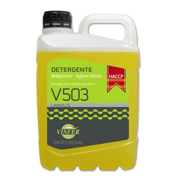 Detergente automatica vajillas aguas dura(H.A.) V503 Vinfer Profesional 5Litros