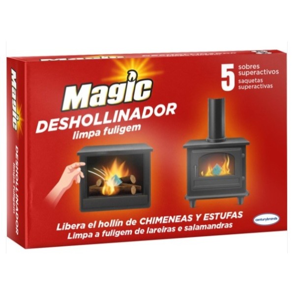 Anti-hollín Magic para estufas y chimeneas 5 sobres