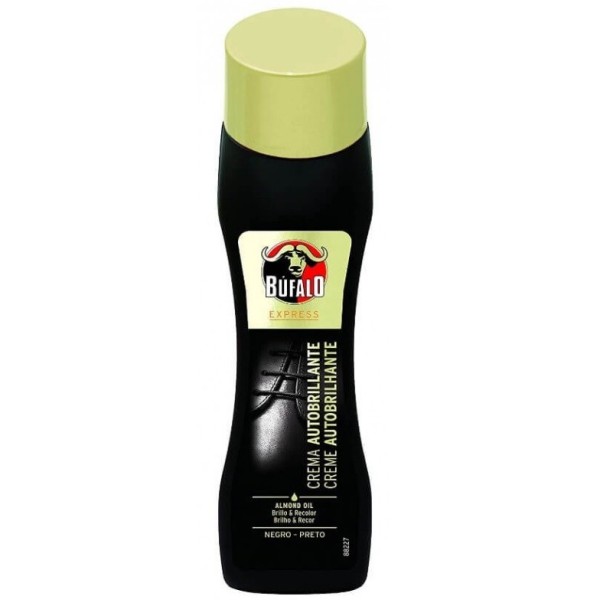 Crema calzado Búfalo Express autobrillante color negro.
