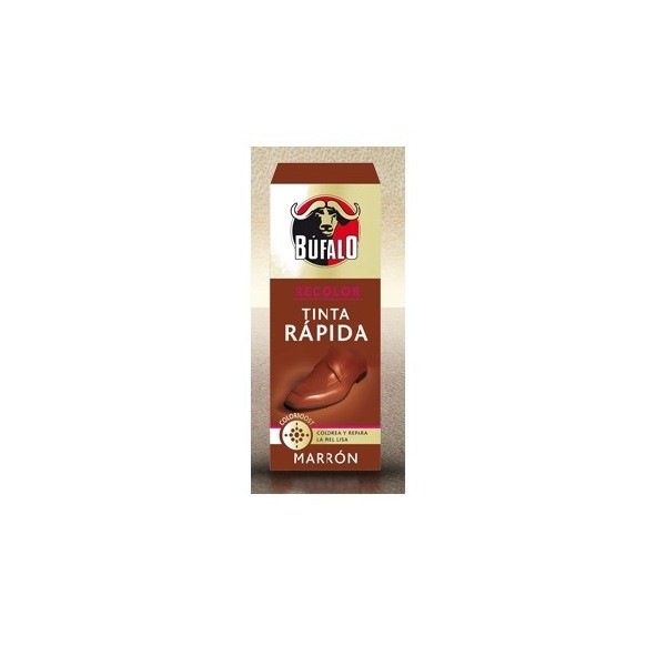 Tinte rápido calzado Búfalo marrón, 25 ml.