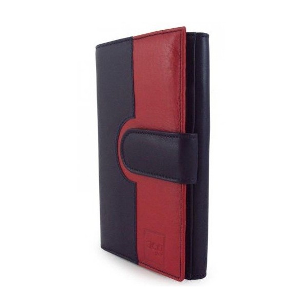Billetero Monedero ACQ Piel Azul Y Rojo/A0203121A