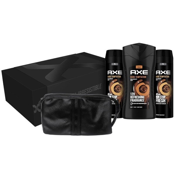 Axe Dark Temptation necesser con 2 desodorantes 150ml + gel ducha