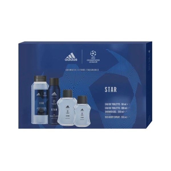 Adidas Star estuche hombre colonias + Gel ducha + desodorante