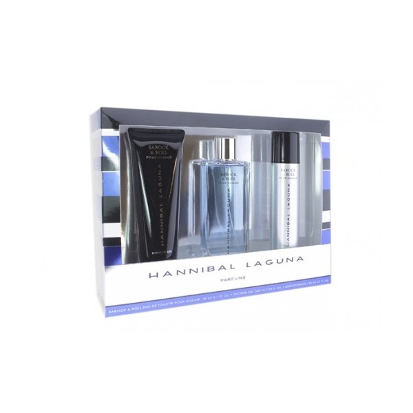 Hannibal laguna Barock&Roll set eau de toilette homme 150 ml+gel+desod