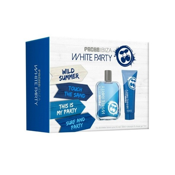 Pacha Ibiza White Party for men estuche eau de toilette 100ml + champú y gel.