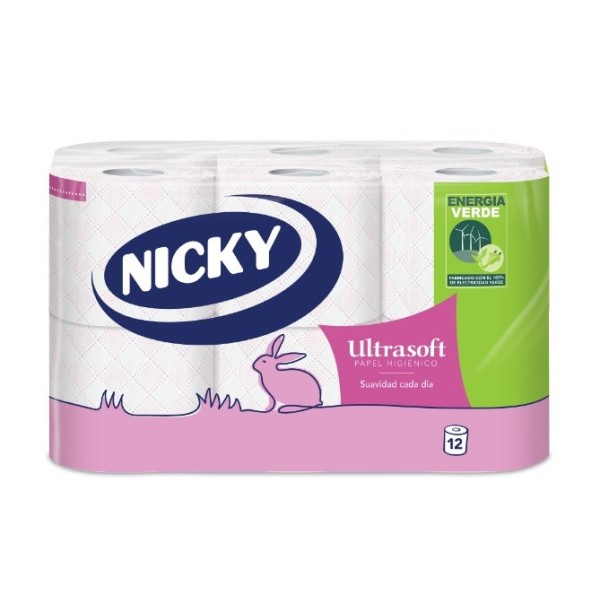 Papel Higiénico Nicky 12 Rollos perfumado doble capa