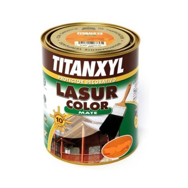 Titanxyl Lasur mate exterior 375ml caoba.