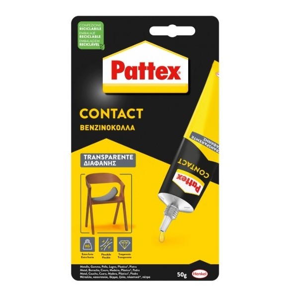 Cola Contact PATTEX 50g Transparente