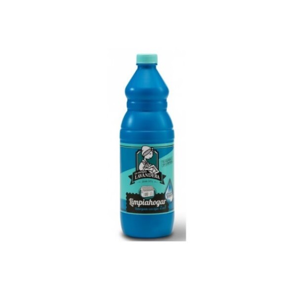 Lejia detergente Lavandera perfumada azul, contiene 1,50 litros.