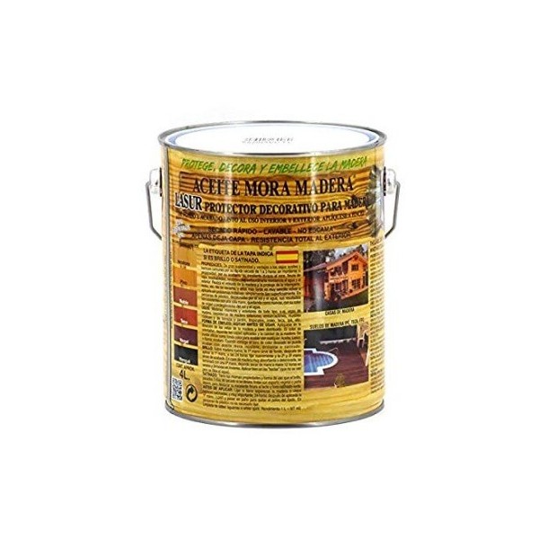 Aceite brillo Mora madera 4 litros.