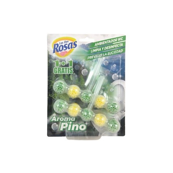 Las 2 Rosas colgador WC bolas Pino duplo