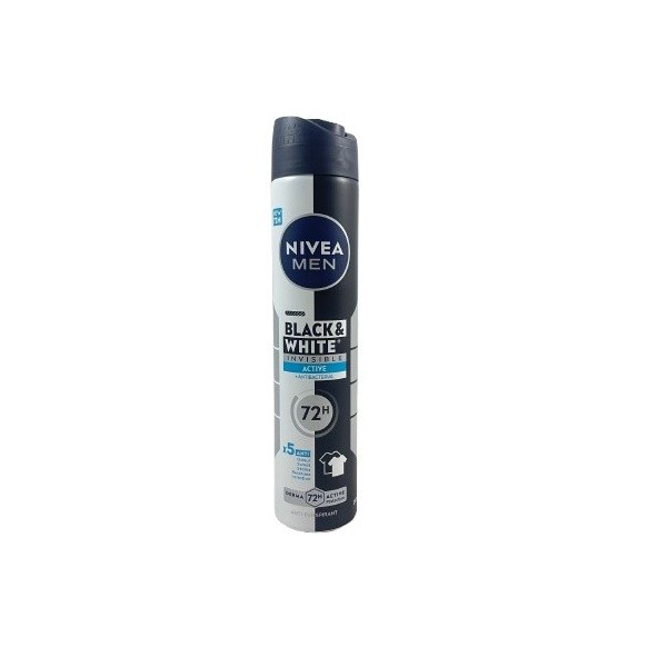 Desodorante Nivea men spray Invisible Active 200ml.