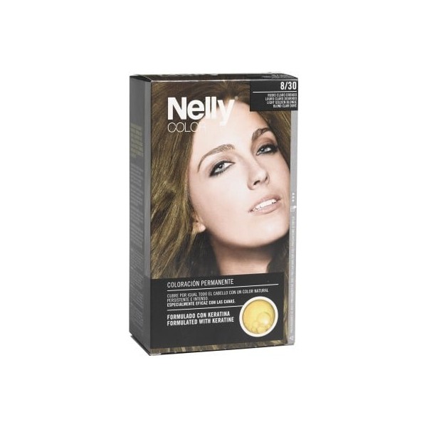 Tinte Capilar Nelly Color 8/3 Rubio Claro Dorado