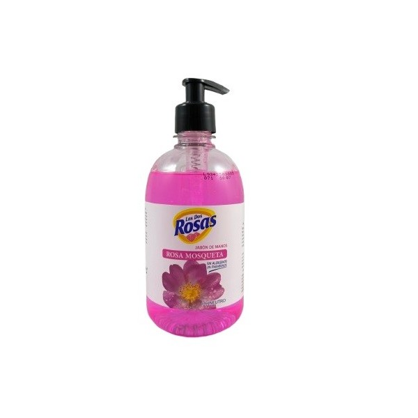 Jabonera Rosa Mosqueta Las 2 Rosas con dosificador 500ml.