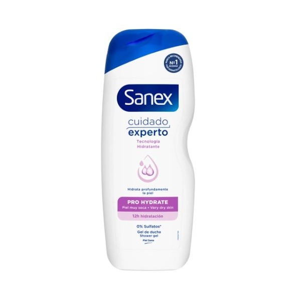 Gel Baño Sanex Dermo Pro Hydrate Piel Muy Seca 600ml.